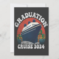 Graduation Cruise 2024 Drôle été vacances Rétro