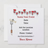 Invitation Graduation Cuisiner dehors / Fête - SRF (Dos)