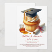 Invitation Graduation Cupcake Brunch Celebration (Devant / Derrière)