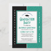 Invitation GRADUATION Custom TEAL Optometry Graduate (Devant)