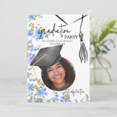 Invitation Graduation de calligraphie d'encre minimaliste (Debout devant)