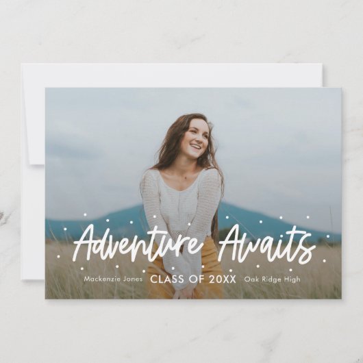 Invitation Graduation de couleur modifiable d'Outlook positif (Devant)