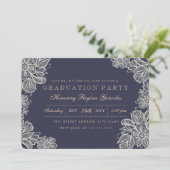 Invitation Graduation de dentelle vintage (Debout devant)