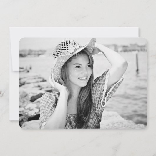 Invitation Graduation de dentelle vintage (Dos)