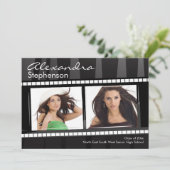 Invitation Graduation de la bande de film 2-Photo (Debout devant)