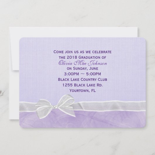 Invitation Graduation de la cale blanche (Devant)