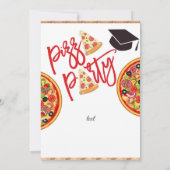 Invitation Graduation de la fête de la pizza (Dos)