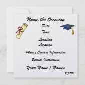 Invitation Graduation de la fête DISCO - SRF (Dos)