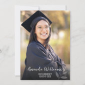 Invitation Graduation de la photo de script moderne (Devant)