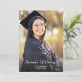 Invitation Graduation de la photo de script moderne (Debout devant)