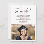 Invitation Graduation de la photo de script moderne (Dos)