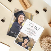 Invitation Graduation de la photo de script moderne