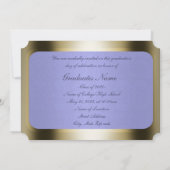 Invitation Graduation de la récolte et de la trame d'or Sky B (Dos)