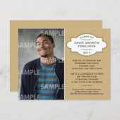 Invitation Graduation de médaillon géométrique (Devant / Derrière)