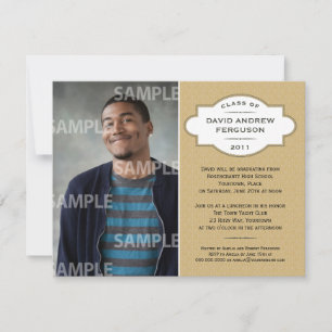 Invitation Graduation de médaillon géométrique