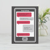 Invitation Graduation de SMS de téléphone portable (Debout devant)