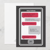 Invitation Graduation de SMS de téléphone portable (Devant / Derrière)