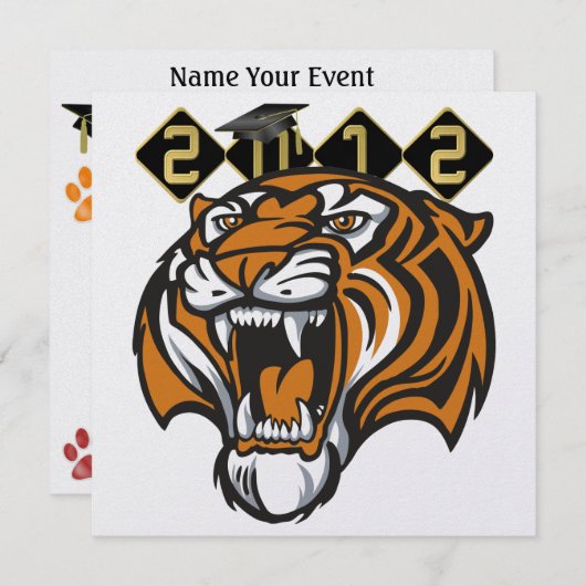Invitation Graduation de tigre - SRF (Devant / Derrière)