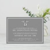 Invitation Graduation dentaire minimale|Invitation de retrait (Debout devant)