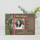 Invitation Graduation des arbres forestiers (Debout devant)