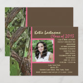 Invitation Graduation des arbres forestiers (Devant / Derrière)