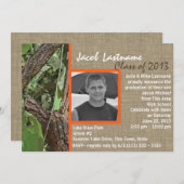 Invitation Graduation des arbres forestiers (Devant / Derrière)