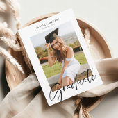 Invitation Graduation du collage photo de script moderne