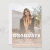 Invitation Graduation du dégradé neutre beige (Devant)