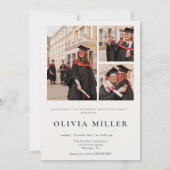 Invitation  Graduation Elegant Photo Handwritten Grad party (Dos)