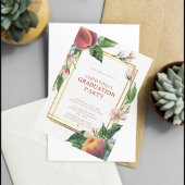 Invitation Graduation élégante des fruits de la pêche