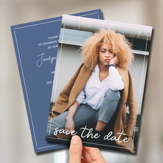 Invitation Graduation Enregistrer la photo Date