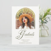 Invitation Graduation Fancy Arch Effect Wisteria Flowers (Debout devant)