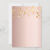 Invitation Graduation fête rose or meilleures étoiles (Dos)