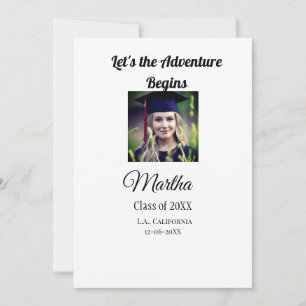 Invitation Graduation fgrats ajouter nom photo ville date cla