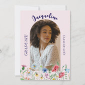 Invitation Graduation Fleur sauvage moderne 2025 Arch Photo (Devant)