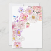 Invitation Graduation fleur sauvage rose (Dos)
