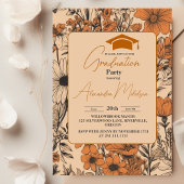 Invitation Graduation florale Boho