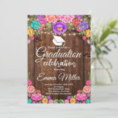 Invitation Graduation Florale Mexicaine (Debout devant)