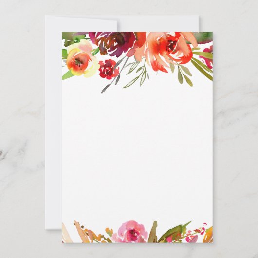 Invitation Graduation Florale moderne (Dos)