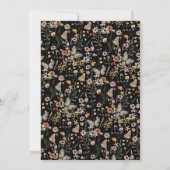 Invitation Graduation Florale Noire (Dos)