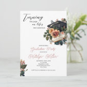 Invitation Graduation florale vintage (Debout devant)