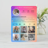 Invitation Graduation Fun Instagram Social Media Grad Party (Debout devant)