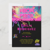 Invitation Graduation Glow Party Invitación Fiesta de Neón (Devant)