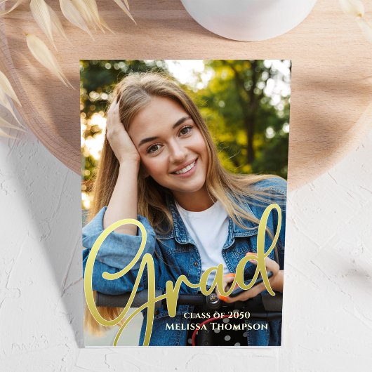 Invitation Graduation Gold Calligraphie | Site Web du code QR