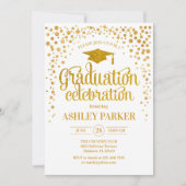 Invitation Graduation - Gold White (Devant)