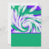 Invitation Graduation Green Purple Tie Dye Swirl (Dos)