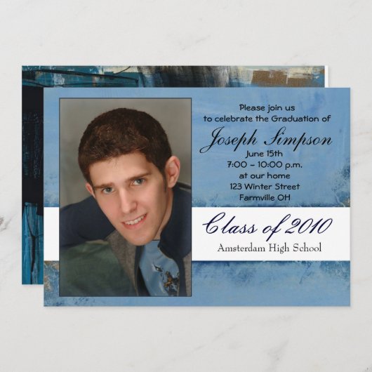 Invitation Graduation Invite Cards (Devant / Derrière)