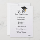 Invitation Graduation libre à Dernier (Dos)