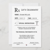 Invitation Graduation Médicale de la gamme de prescription (Devant)