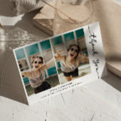 Invitation Graduation Merci moderne Script Photo Collage